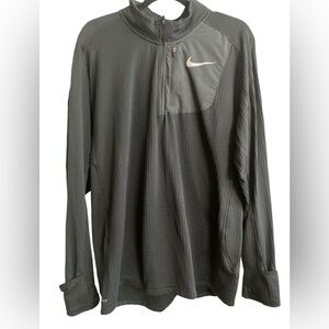 Nike Running DriFit, lightweight waffle fleece lined, thumb holes, 1/4 zip